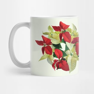 Circle of Red and Yellow Poinsettias Mug